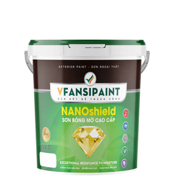 Sơn Nanoshield ngoại thất bóng mờ Cao Cấp- Chống Phai màu